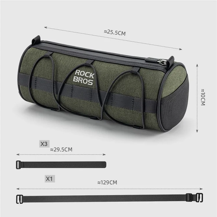 ROCKBROS W009 Bicycle Handlebar Hanging Cylinder Bag Polyethylene Bike Front Storage Bag