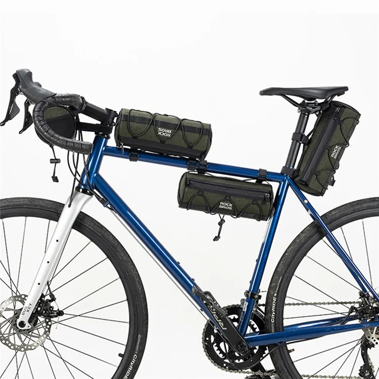 ROCKBROS W009 Bicycle Handlebar Hanging Cylinder Bag Polyethylene Bike Front Storage Bag