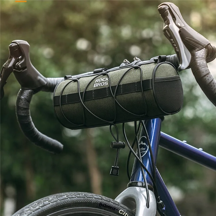 ROCKBROS W009 Bicycle Handlebar Hanging Cylinder Bag Polyethylene Bike Front Storage Bag
