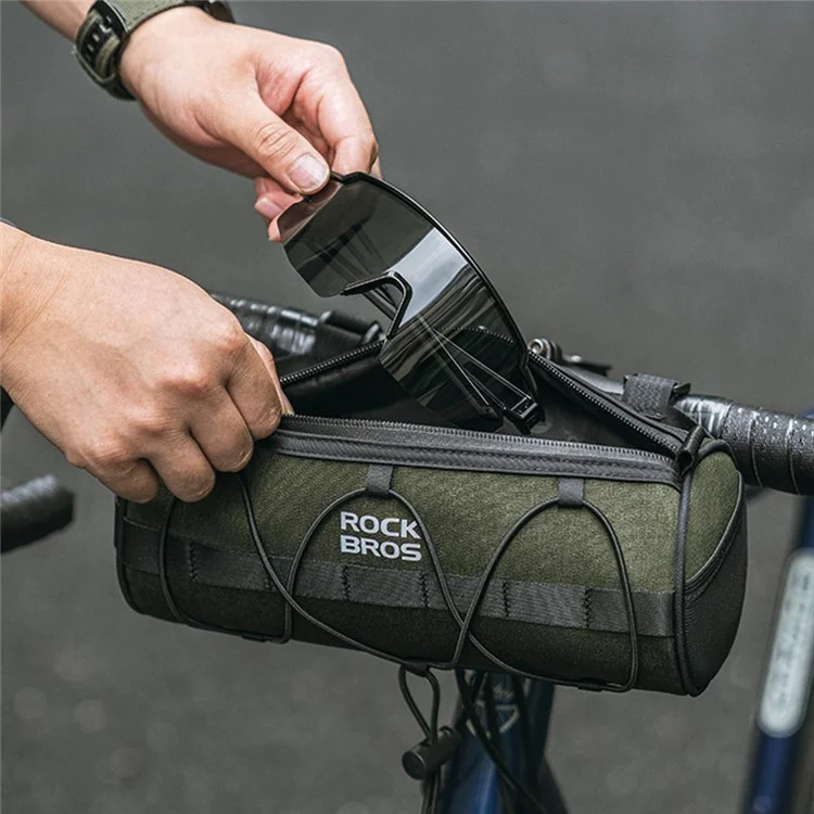ROCKBROS W009 Bicycle Handlebar Hanging Cylinder Bag Polyethylene Bike Front Storage Bag