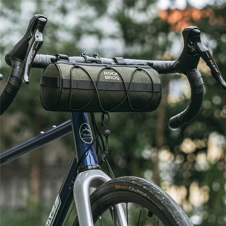 ROCKBROS W009 Bicycle Handlebar Hanging Cylinder Bag Polyethylene Bike Front Storage Bag