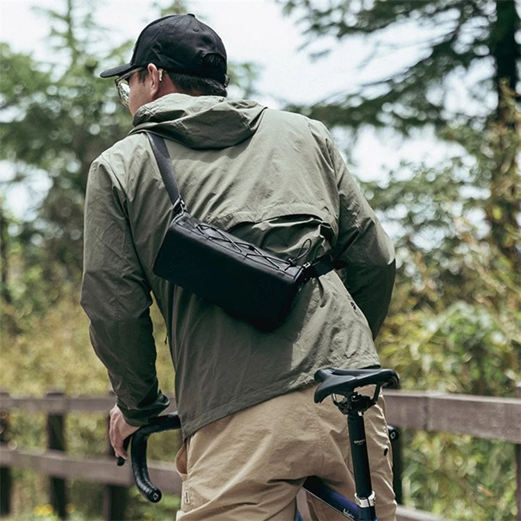 ROCKBROS B114 Fahrradlenker-Tasche Vordere Aufbewahrungstasche mit Schultergurt für Rennrad, Mountainbike, Radfahren - Schwarz
