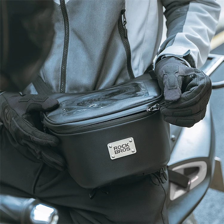 ROCKBROS B113 Scooter Bolsa Impermeável com Tela Sensível ao Toque, Bolsa de Telefone para Motocicleta Elétrica