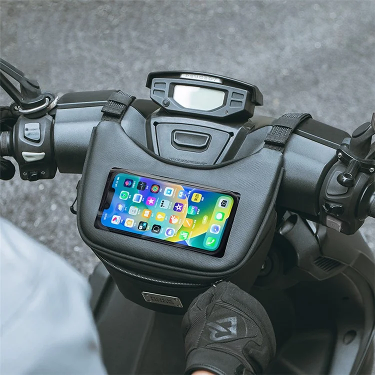 ROCKBROS B113 Scooter Bolsa Impermeável com Tela Sensível ao Toque, Bolsa de Telefone para Motocicleta Elétrica