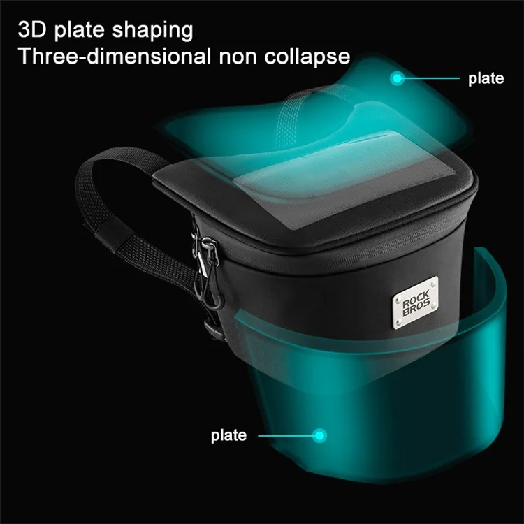 ROCKBROS B113 Scooter Bolsa Impermeável com Tela Sensível ao Toque, Bolsa de Telefone para Motocicleta Elétrica