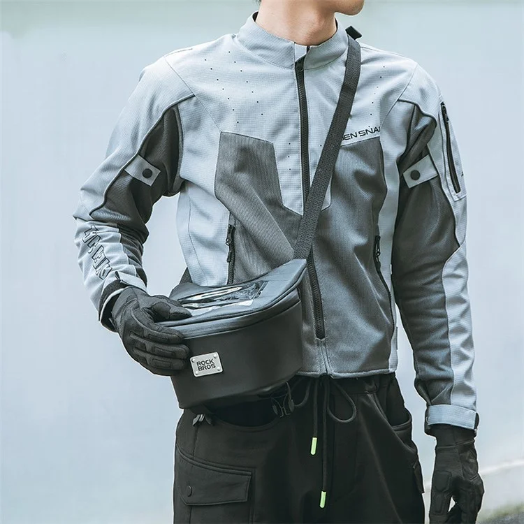 ROCKBROS B113 Scooter Bolsa Impermeável com Tela Sensível ao Toque, Bolsa de Telefone para Motocicleta Elétrica