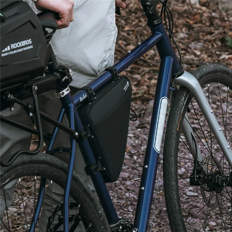 ROCKBROS B112 Large Capacity Bicycle Bag Polyester+PVC Triangle Frame Bag Bike Top Tube Front Bag