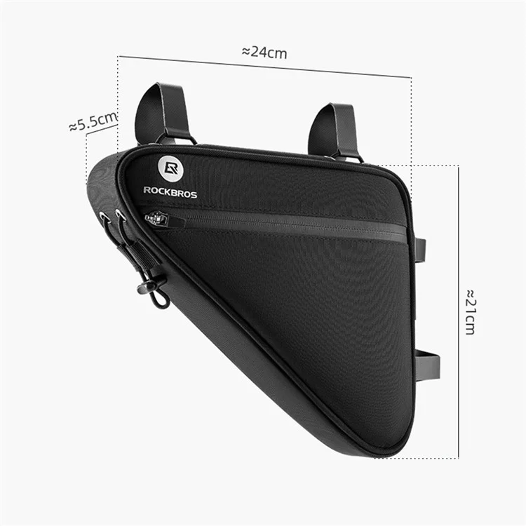 ROCKBROS B112 Large Capacity Bicycle Bag Polyester+PVC Triangle Frame Bag Bike Top Tube Front Bag