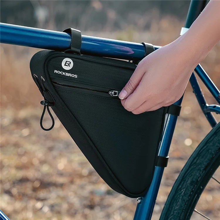 ROCKBROS B112 Large Capacity Bicycle Bag Polyester+PVC Triangle Frame Bag Bike Top Tube Front Bag