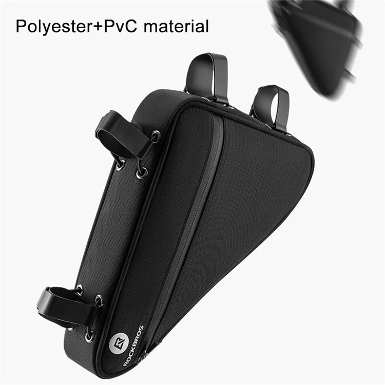 ROCKBROS B112 Large Capacity Bicycle Bag Polyester+PVC Triangle Frame Bag Bike Top Tube Front Bag