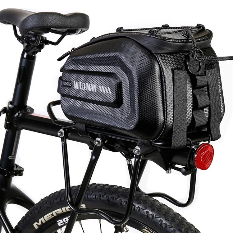 WILD MAN GD5 EVA Bolsa de Armazenamento para Bagageiro Traseiro de Bicicleta E-bike, Resistente a Arranhões e com Refletores