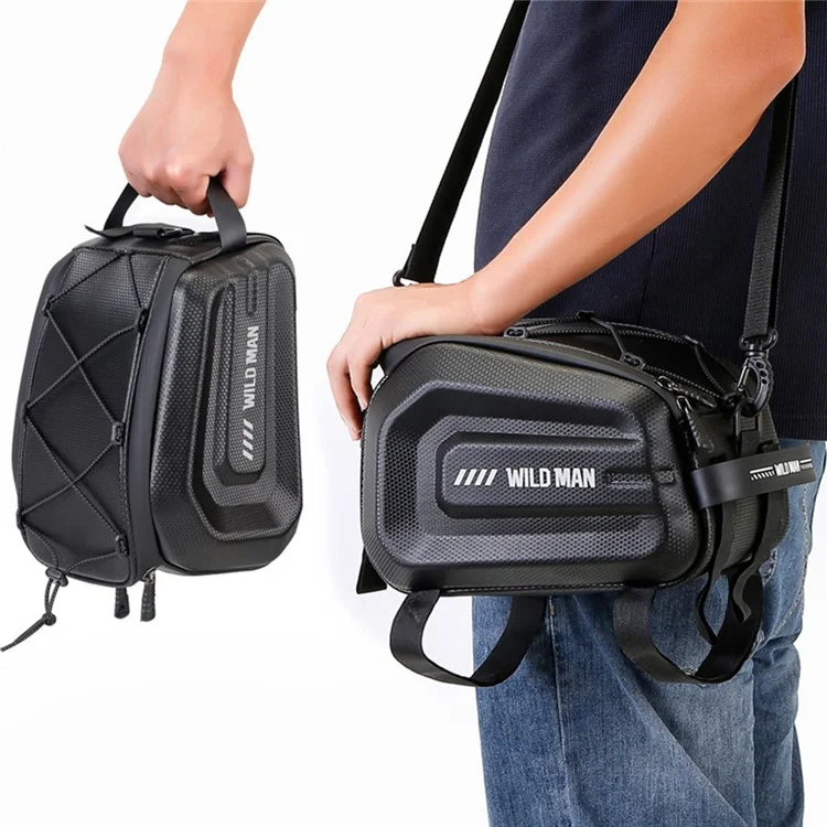 WILD MAN GD5 EVA Bolsa de Armazenamento para Bagageiro Traseiro de Bicicleta E-bike, Resistente a Arranhões e com Refletores