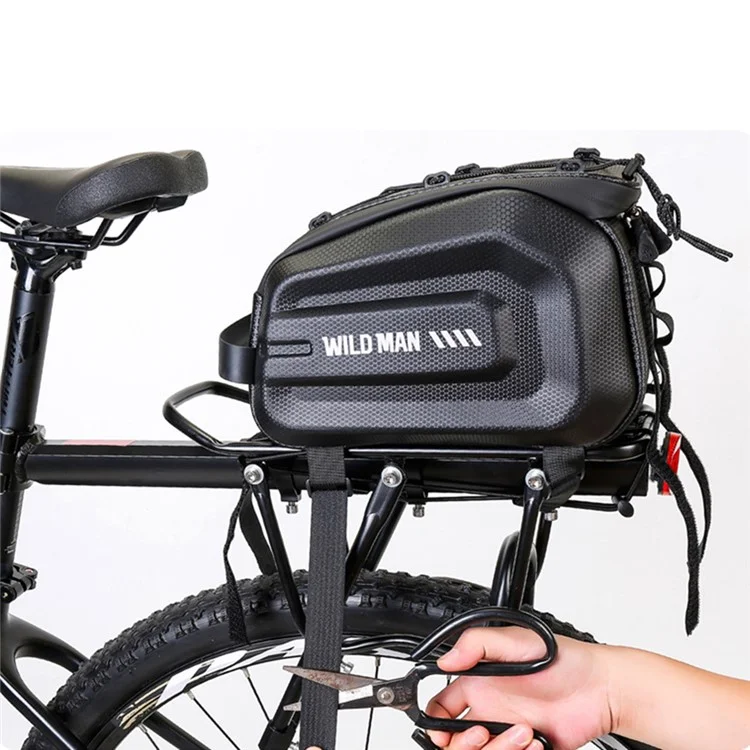 WILD MAN GD5 EVA Bolsa de Armazenamento para Bagageiro Traseiro de Bicicleta E-bike, Resistente a Arranhões e com Refletores