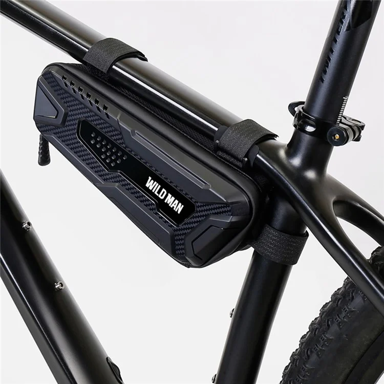 WILD MAN M40 1L Bike Frame Bag PU+EVA+TPU+Polyester Cycling Pouch for Phone, Bicycle Repair Tools