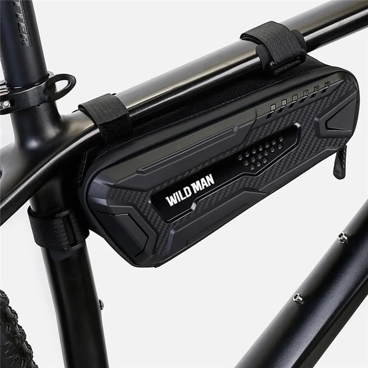 WILD MAN M40 1L Bike Frame Bag PU+EVA+TPU+Polyester Cycling Pouch for Phone, Bicycle Repair Tools