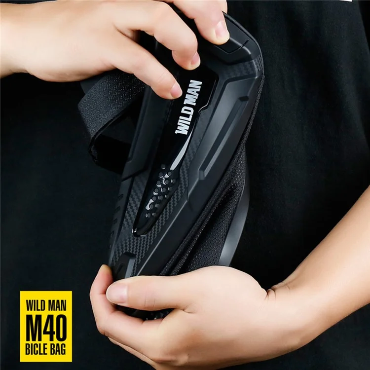 WILD MAN M40 1L Bike Frame Bag PU+EVA+TPU+Polyester Cycling Pouch for Phone, Bicycle Repair Tools