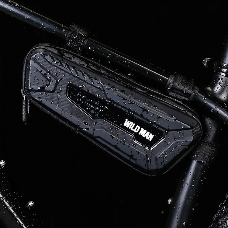 WILD MAN M40 1L Bike Frame Bag PU+EVA+TPU+Polyester Cycling Pouch for Phone, Bicycle Repair Tools
