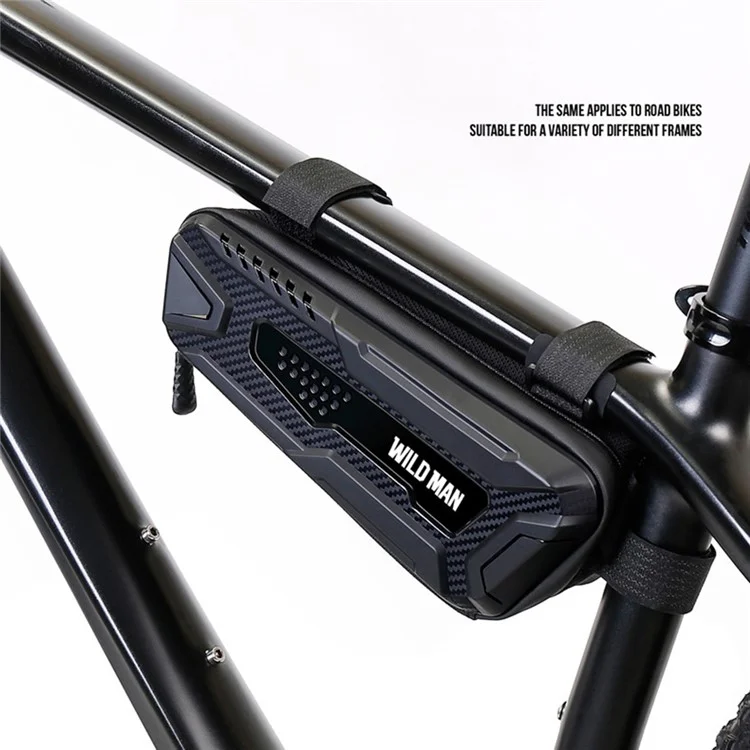 WILD MAN M40 1L Bike Frame Bag PU+EVA+TPU+Polyester Cycling Pouch for Phone, Bicycle Repair Tools