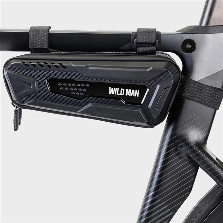 WILD MAN M40 1L Bike Frame Bag PU+EVA+TPU+Polyester Cycling Pouch for Phone, Bicycle Repair Tools