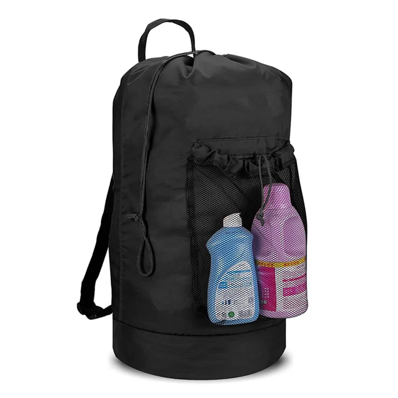 SN1652 Laundry Shoulders Bag Polyester Backpack Dirty Clothes Storage Bag