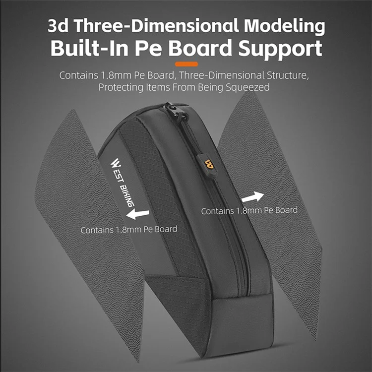 WEST BIKING YP0707359 Bicycle Top Tube Bag Cycling Bike Front Beam Storage Bag
