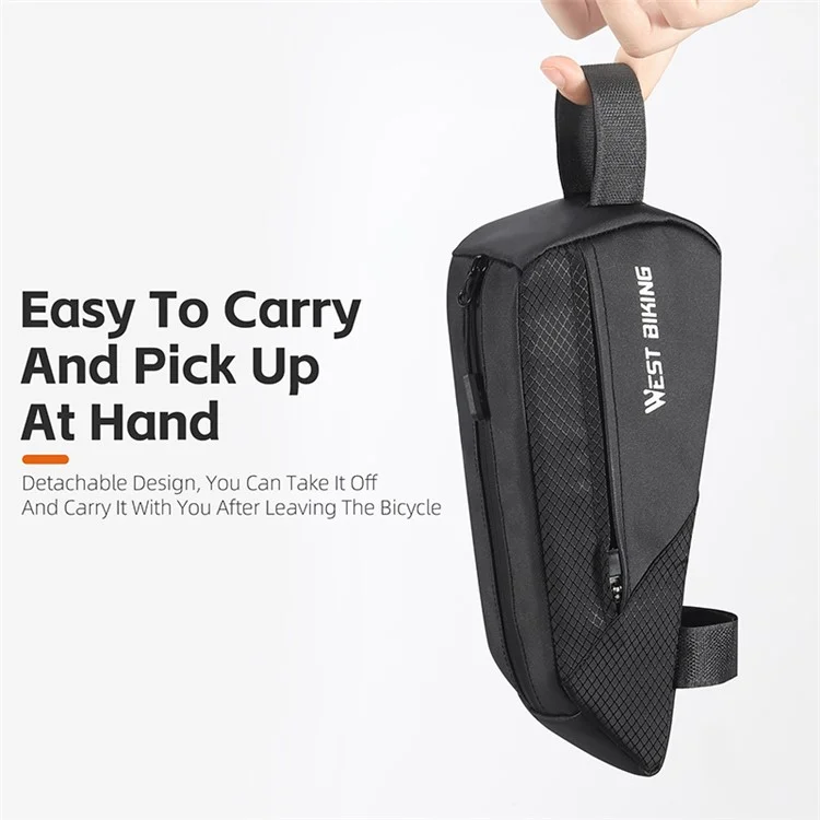 WEST BIKING YP0707359 Bicycle Top Tube Bag Cycling Bike Front Beam Storage Bag