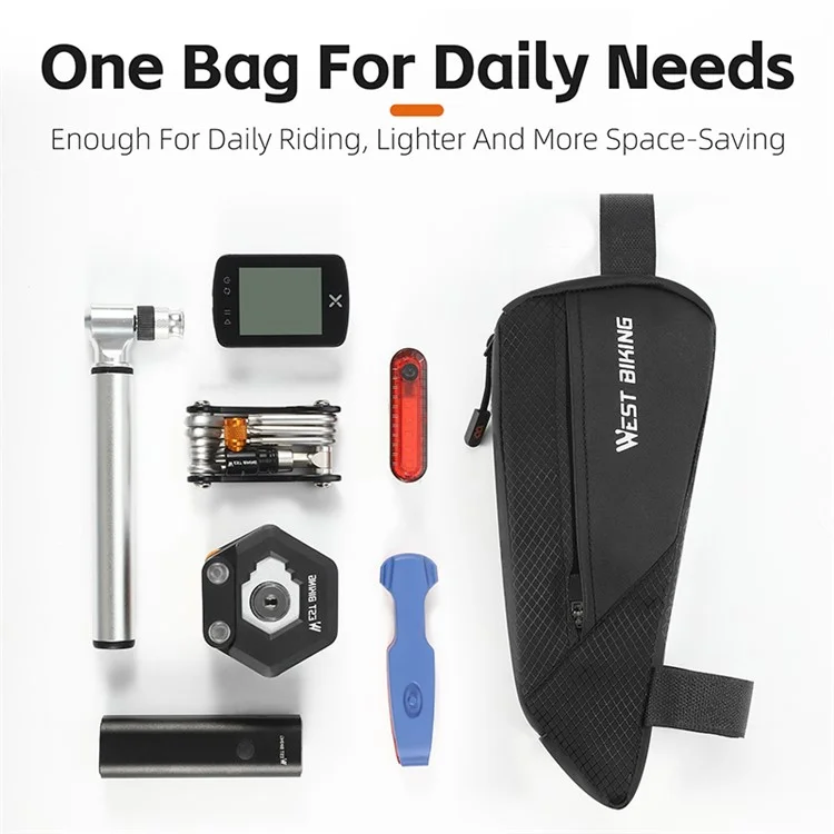 WEST BIKING YP0707359 Bicycle Top Tube Bag Cycling Bike Front Beam Storage Bag