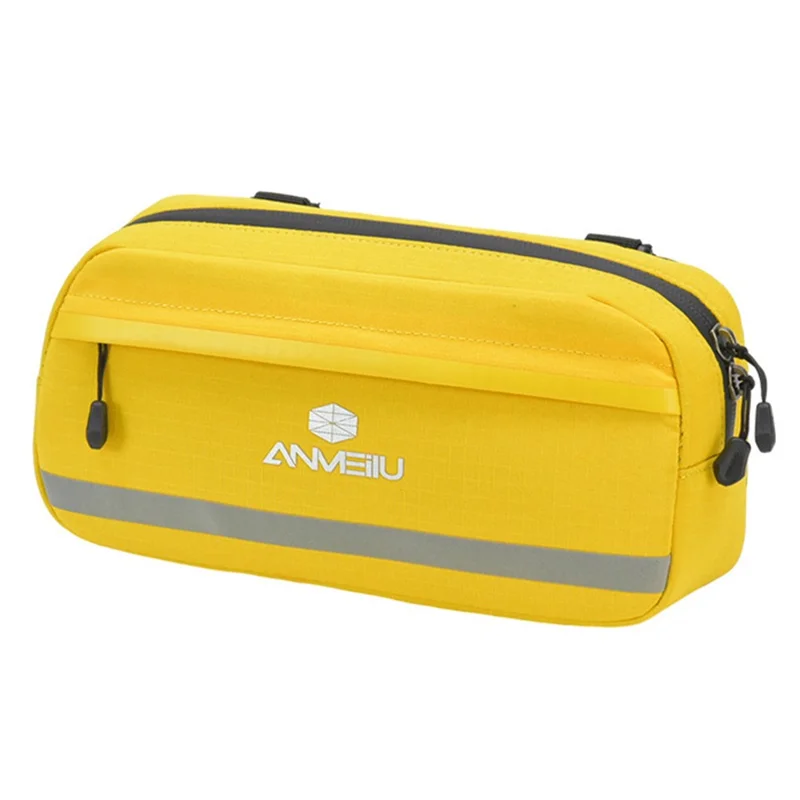 ANMEILU 7051 Bike Handlebar Bag Bicycle Front Frame Bag Cycling Storage Pouch - Yellow