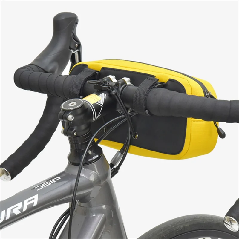 ANMEILU 7051 Bike Handlebar Bag Bicycle Front Frame Bag Cycling Storage Pouch - Yellow