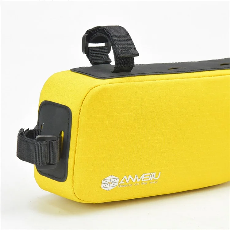 ANMEILU 7050 Bike Triangle Frame Bag Oxford Cloth Bicycle Top Tube Bag Cycling Pouch - Yellow