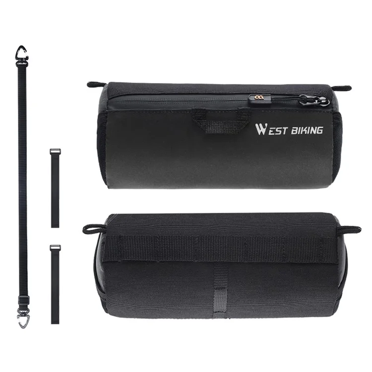 WEST BIKING YP0707361 Borsa da Manubrio Riflettente da 1L per Mountain Bike con Cinghia a Tracolla