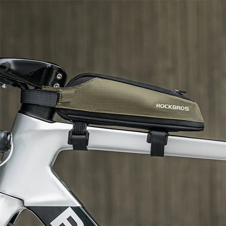 ROCKBROS 0.65L Nylon MTB Vélo Sac Avant Poutre Réfléchissant Sac Tube Bicycle, Supérieur