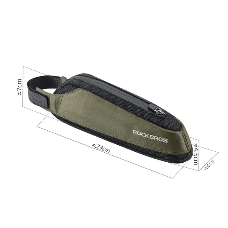 ROCKBROS 0.65L Nylon MTB Vélo Sac Avant Poutre Réfléchissant Sac Tube Bicycle, Supérieur