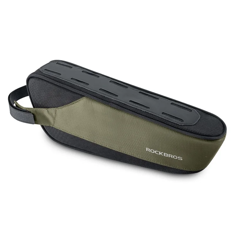 ROCKBROS 30120081001 1.4L Bolsa delantera grande para bicicleta, reflectante, para tubo de bicicleta, inferior