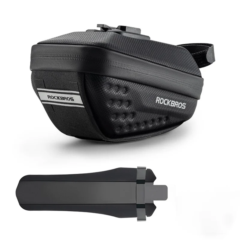 ROCKBROS 30130050001 0.8L Bicycle Saddle Bag with Mudguard Bike Seatpost Rear Storage Pouch