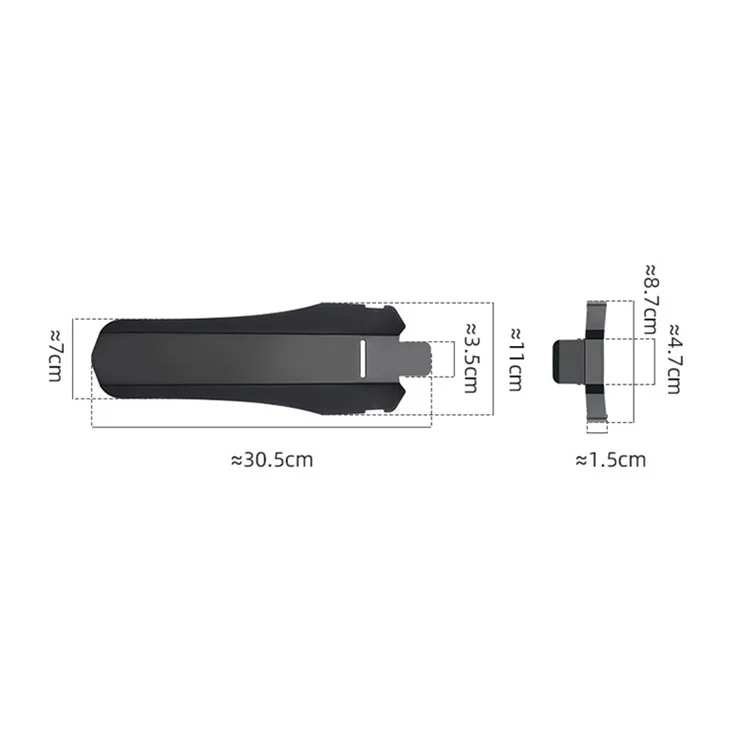 ROCKBROS 30130050001 0.8L Bicycle Saddle Bag with Mudguard Bike Seatpost Rear Storage Pouch