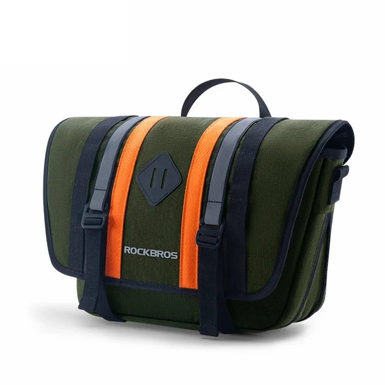 ROCKBROS W004 4L Expandable Capacity Reflective Bike Front Bag with Shoulder Strap