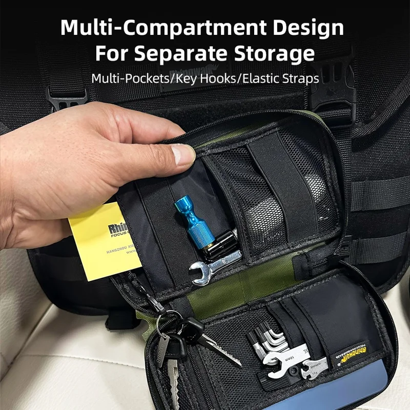 RHINOWALK SK900 Molle Riding Pouch Quick Release Waterproof Cycling Tools Storage Bag - Orange