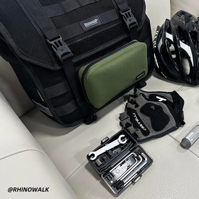 RHINOWALK SK900 Molle Riding Pouch Quick Release Waterproof Cycling Tools Storage Bag - Orange