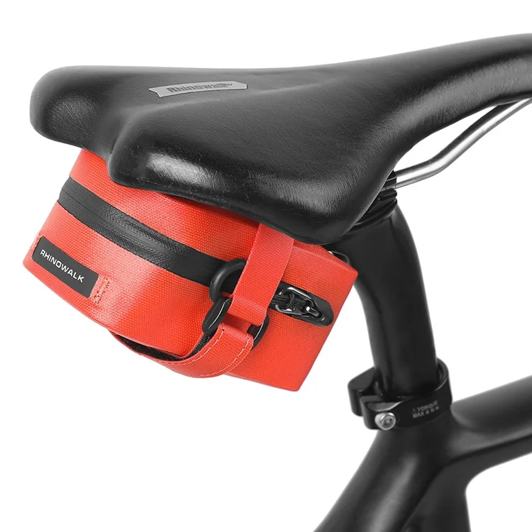 RHINOWALK RK5200 Sac de selle de vélo en polyester 600D TPU imperméable - Orange