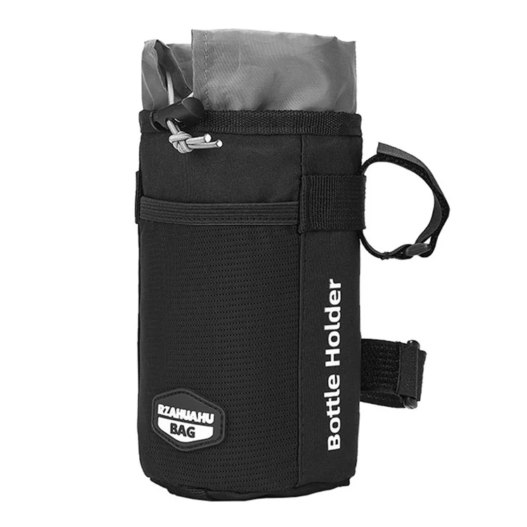RZAHUAHU YA468 Polyester Bike Handlebar Bag Thermal Water Bottle Holder Pouch for Baby Stroller - Black