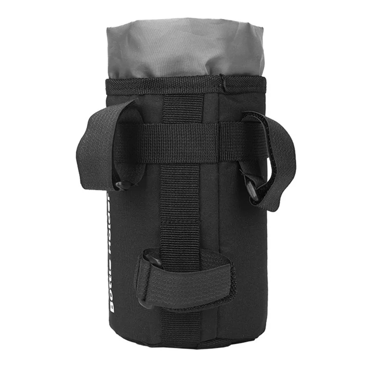 RZAHUAHU YA468 Polyester Bike Handlebar Bag Thermal Water Bottle Holder Pouch for Baby Stroller - Black