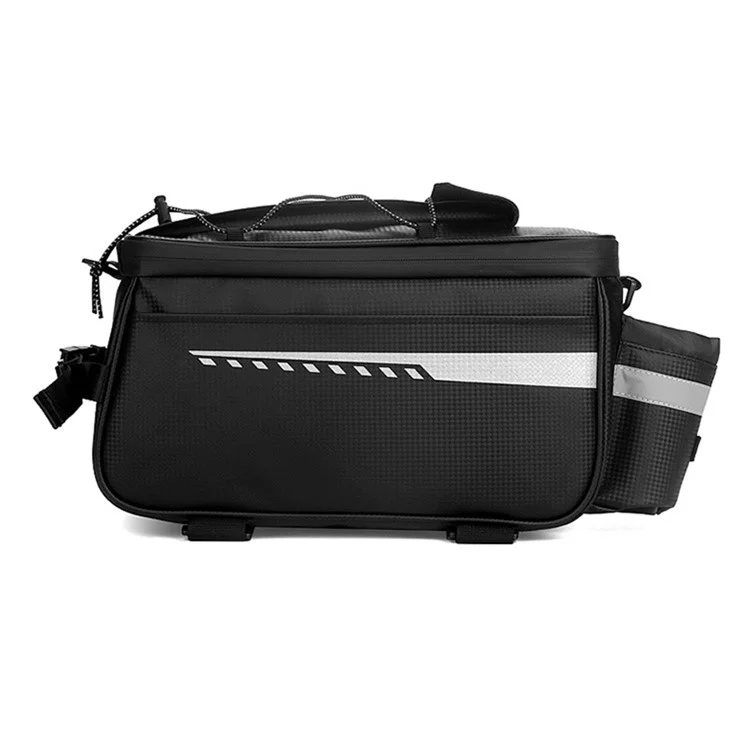RZAHUAHU YA415 PU Leather Bike Trunk Bag MTB Rack Bag Sling Bag Handbag Shoulder Bag - Black