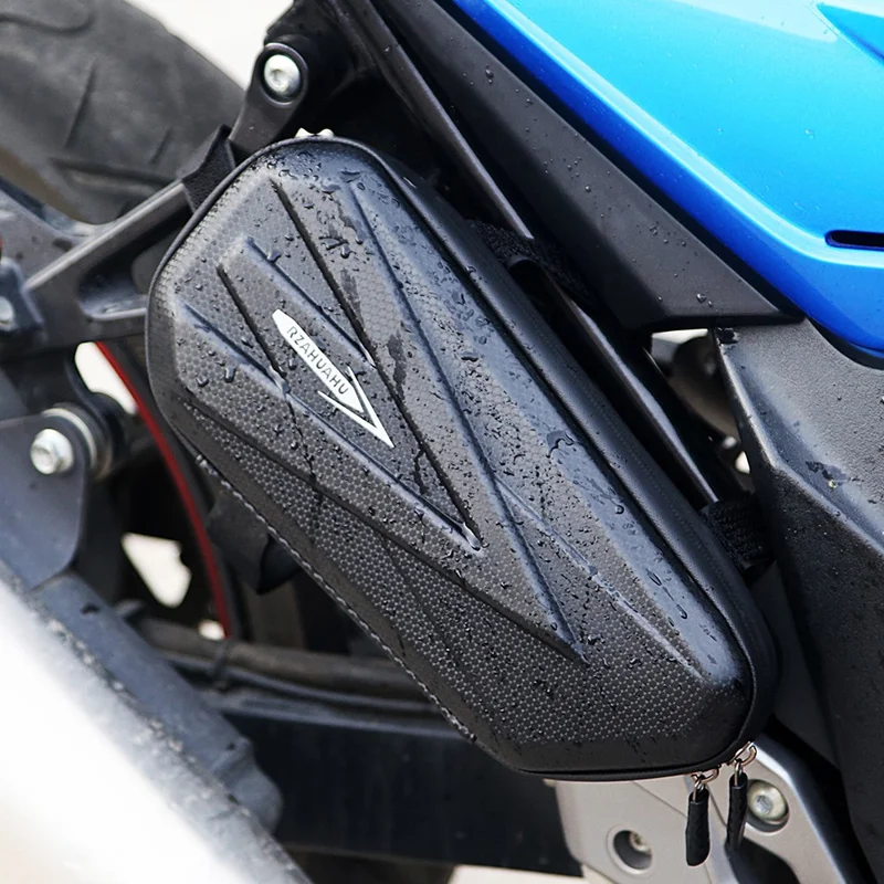 RZAHUAHU 438 Shock-absorbed EVA Motorcycle Saddle Bag Side Bag Pannier Bike Bag - Left Side