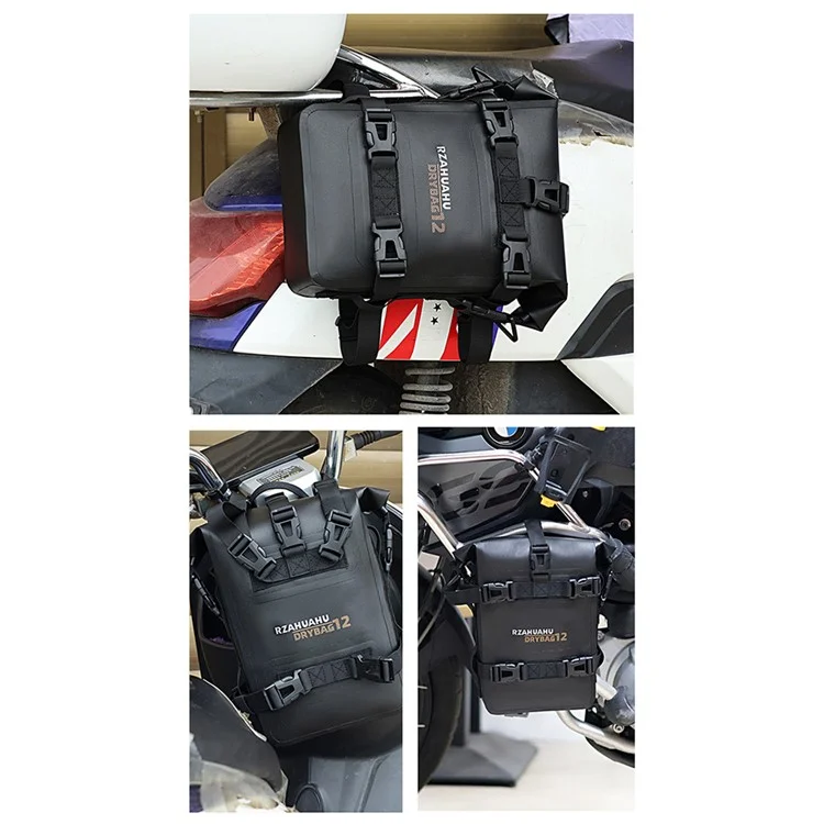 RZAHUAHU 556 Polyester+TPU Motorrad-Sturzbügel-Rahmentasche Motorbike Side Sattel Tasche