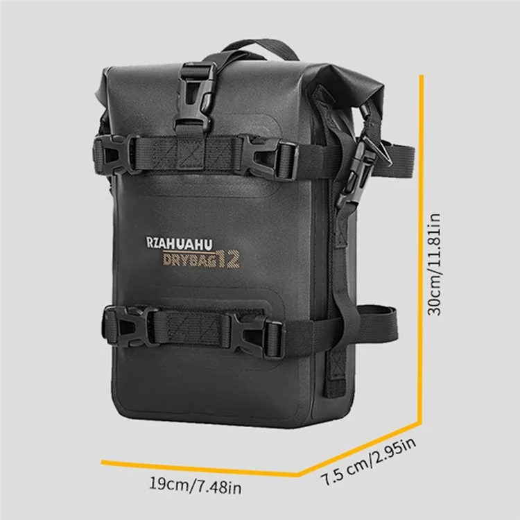 RZAHUAHU 556 Polyester+TPU Motorrad-Sturzbügel-Rahmentasche Motorbike Side Sattel Tasche