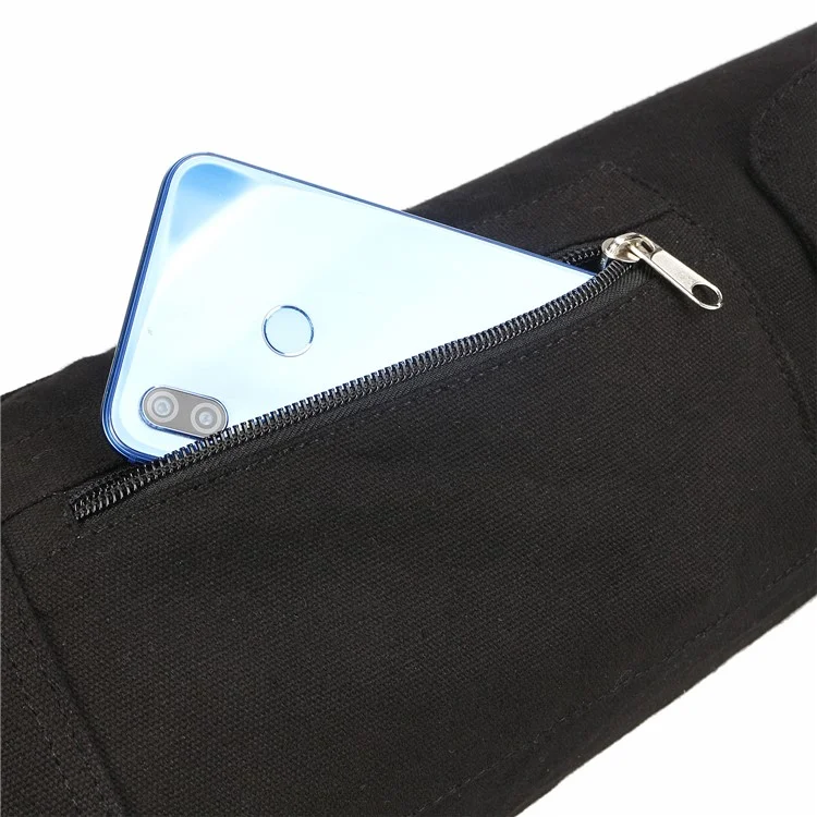 B-SOUL YA254 Yoga Mat Storage Bag Cotton Linen Fitness Pad Carrying Bag