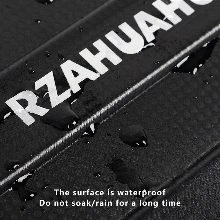RZAHUAHU 9L Electric Bicycle PVC Leather Rear Bag Hard Shell Storage Bag, Size L
