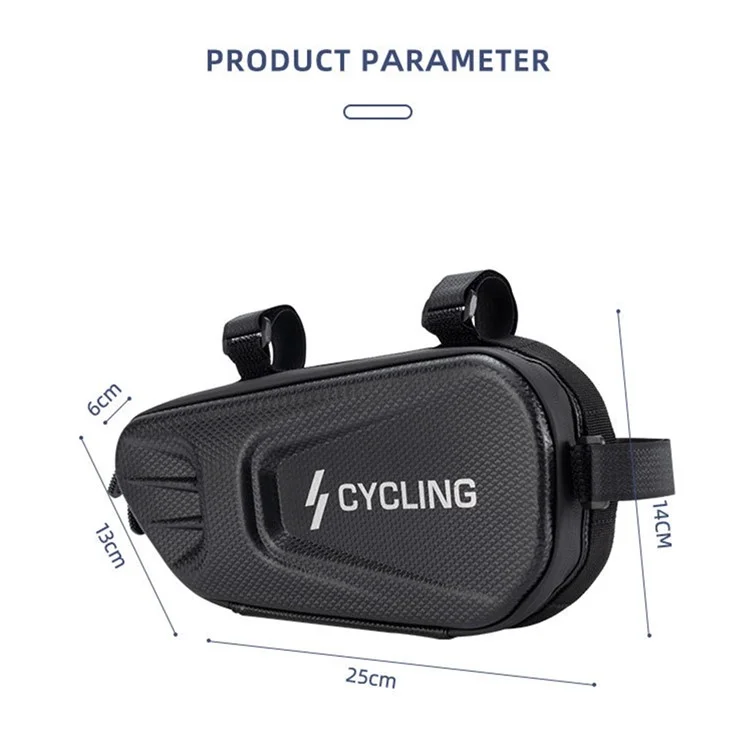 CYCLING Shock-absorbed EVA+PU Bike Tube Bag Waterproof Hardshell Bicycle Bag