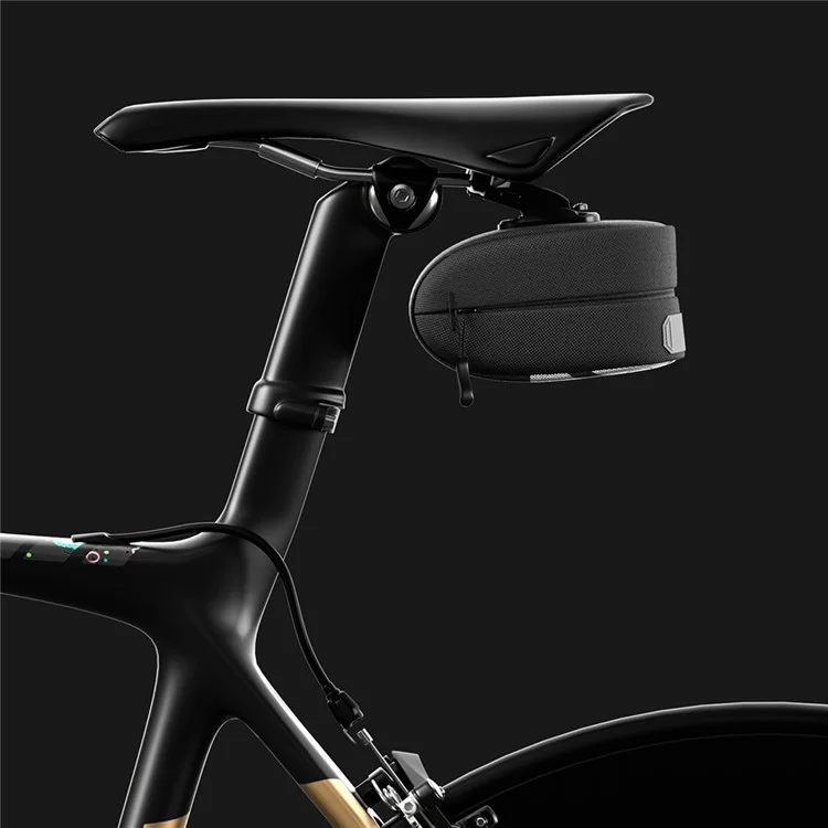 ENLEE E22901 600D Polyester Mountain Bike Saddle Bag Repair Tool Storage Tail Bag - Noir / L